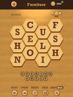 Words Crush Hidden Theme Furniture Level 5