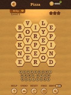 Words Crush Hidden Theme Pizza Level 5