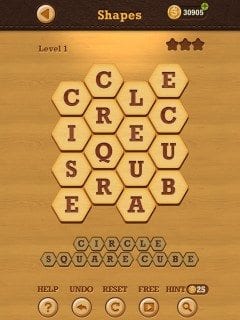 Words Crush Hidden Theme Shapes Level 1