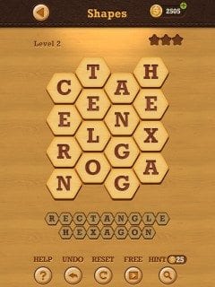 Words Crush Hidden Theme Shapes Level 2