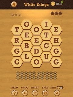 Words Crush Hidden Theme White Things Level 2