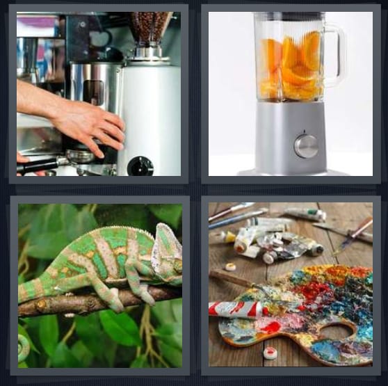 4 Pics 1 Word Answer For Coffee Mix Camouflage Paint