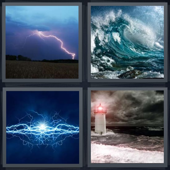 Thunder, Waves, Lightning, Clouds